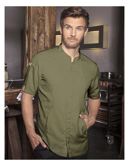 KAL-JM36-Short Sleeve Chef Jacket Green-Generation 2